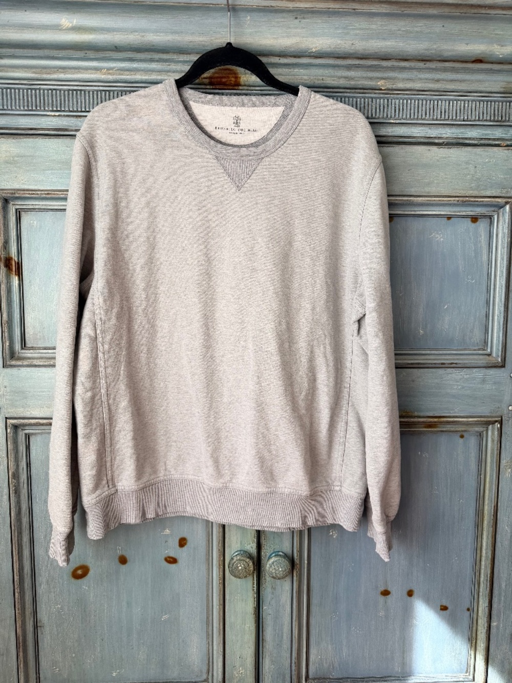 Brunello Cucinelli Cotton Sweatshirt Size XL in Gray